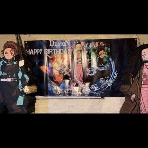 Demon slayer vinyl backdrop